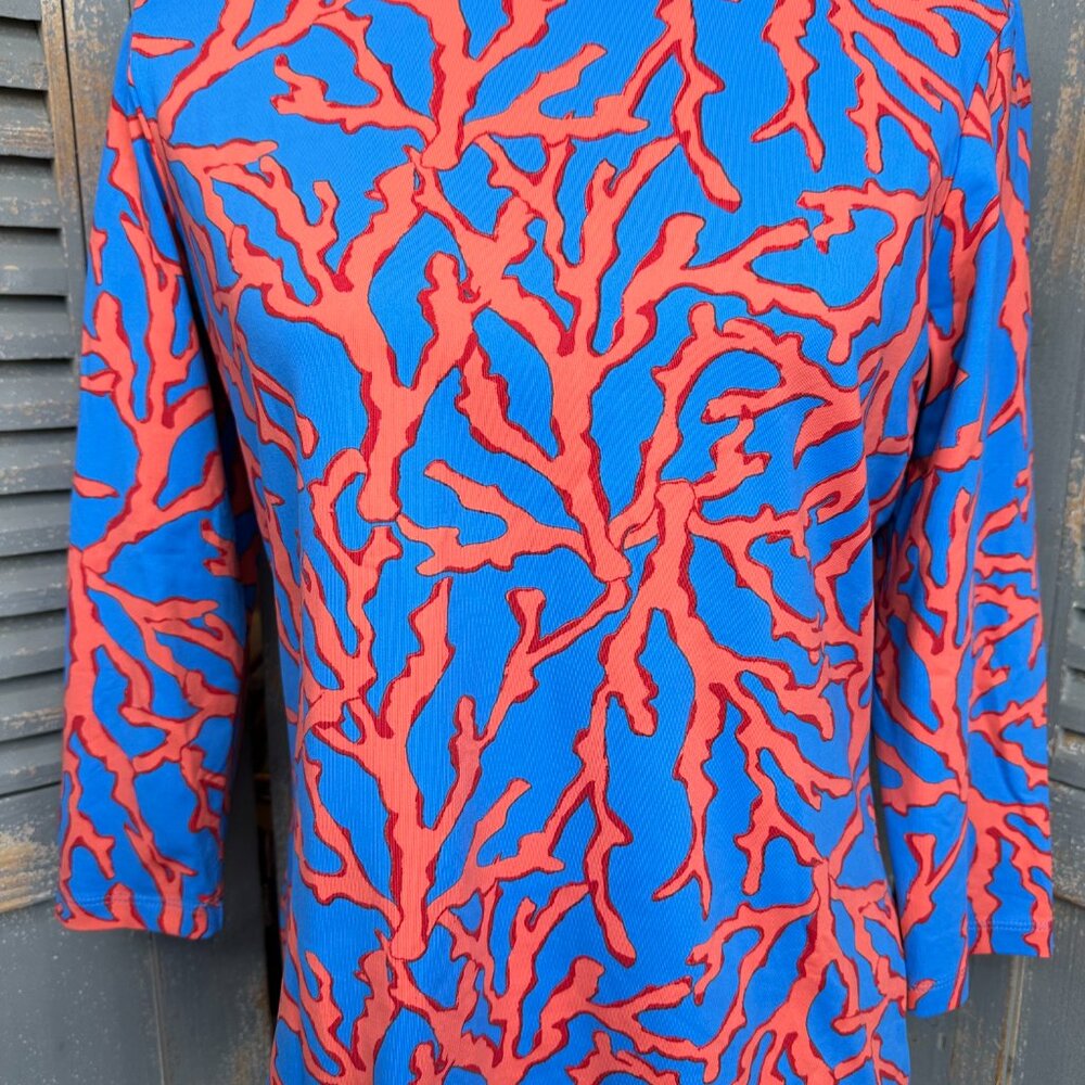 J. McLaughlin Signature Catalina Cloth 3/4 Sleeve Top Sz M - Picture 3 of 11